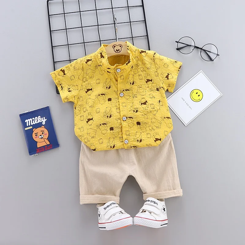 2 шт./комплект футболка с коротким рукавом и шорты мультяшным принтом | Мать