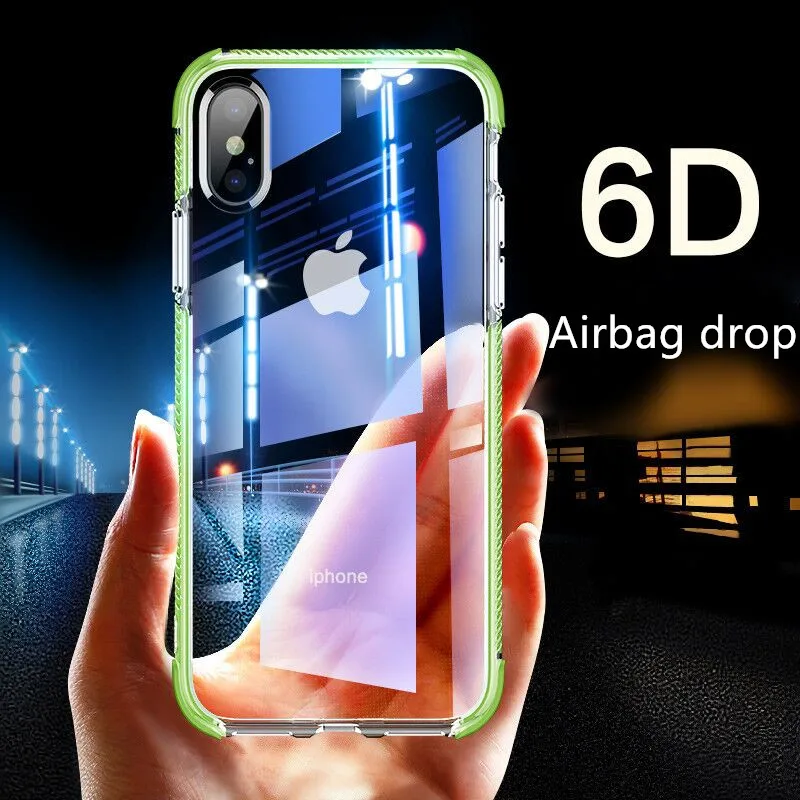 Гибридный защитный противоударный мягкий чехол для iphone XS MAX XR 6 6s 7 8 Plus X
