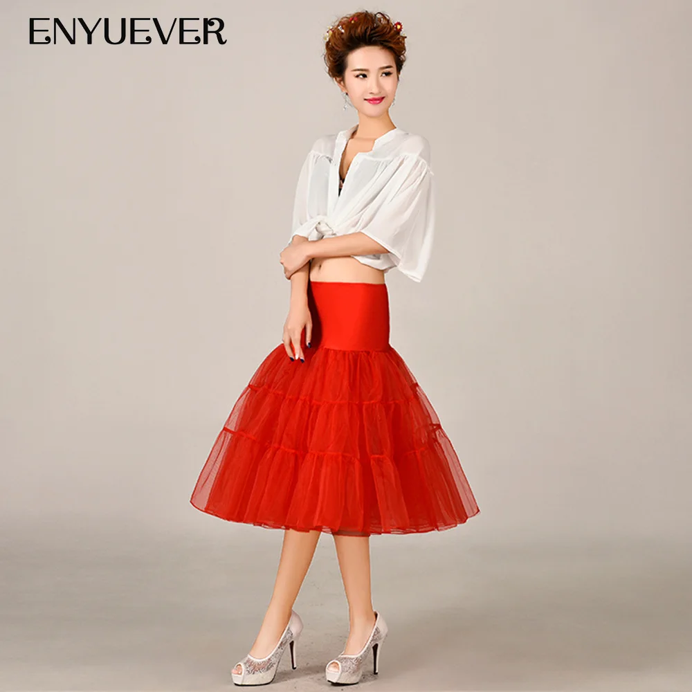 Enyuever Винтаж нижняя юбка Юбка 1950 х 60 годов кринолин короткие ретро качели