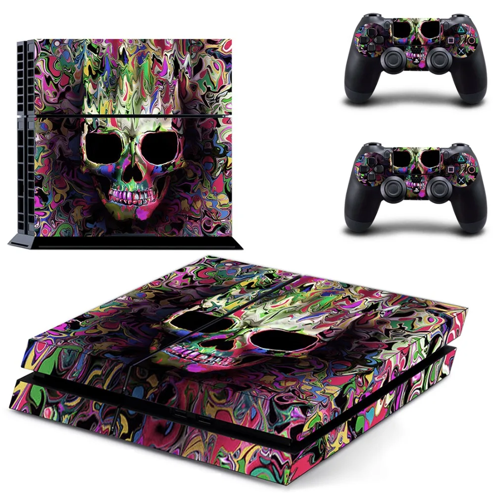 Наклейка на кожу PS4 Виниловая наклейка для консоли Sony Playstation 4 и 2 контроллера