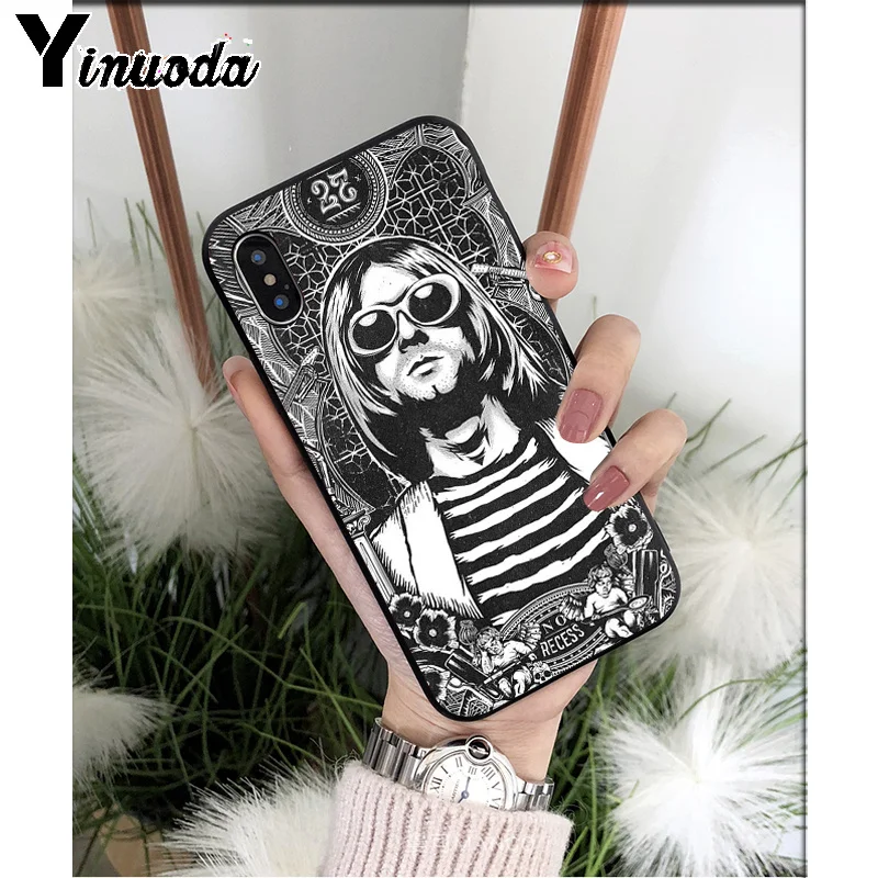 Yinuoda Nirvana Kurt Cobain высококачественный чехол для телефона для iPhone 8 7 6 6S Plus 5 5S SE XR X XS MAX Coque Shell