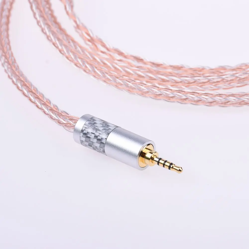 16 ядер 5N Pcocc с серебряным покрытием Hi-end Наушники Hi-Fi обновления кабель для наушников Audeze LCD-2 LCD-3 LCD-X LCD-XC