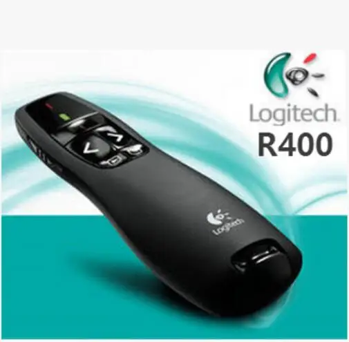 Оптом/в розницу лазерная указка logitech R400 PPT, 2,4 ГГц беспроводной ведущий R400, светильник светодиодный красный лазер, usb лазер ручка