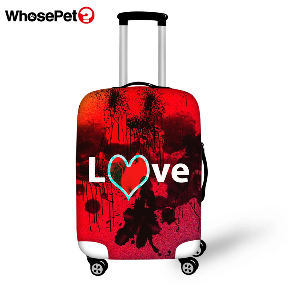 WHOSEPET Travel Luggage Protective Cover Waterproof Love Heart Print Pattern Suitcase Dust-proof Thick | Багаж и сумки