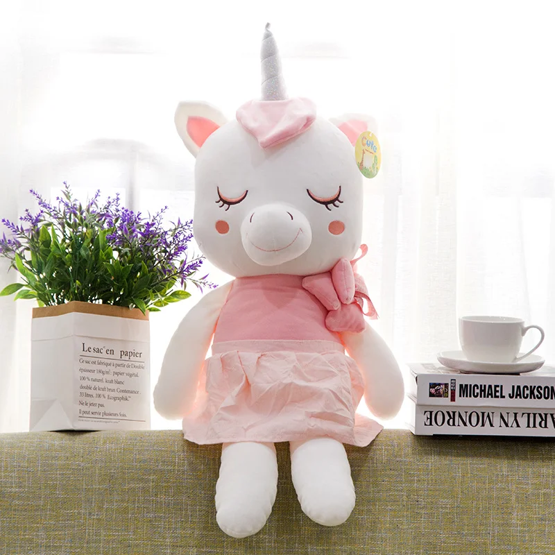 

Cute Unicorn Plush Toy Soft Stuffed Popular Cartoon Animal Horse Doll High Quality for Children Girls