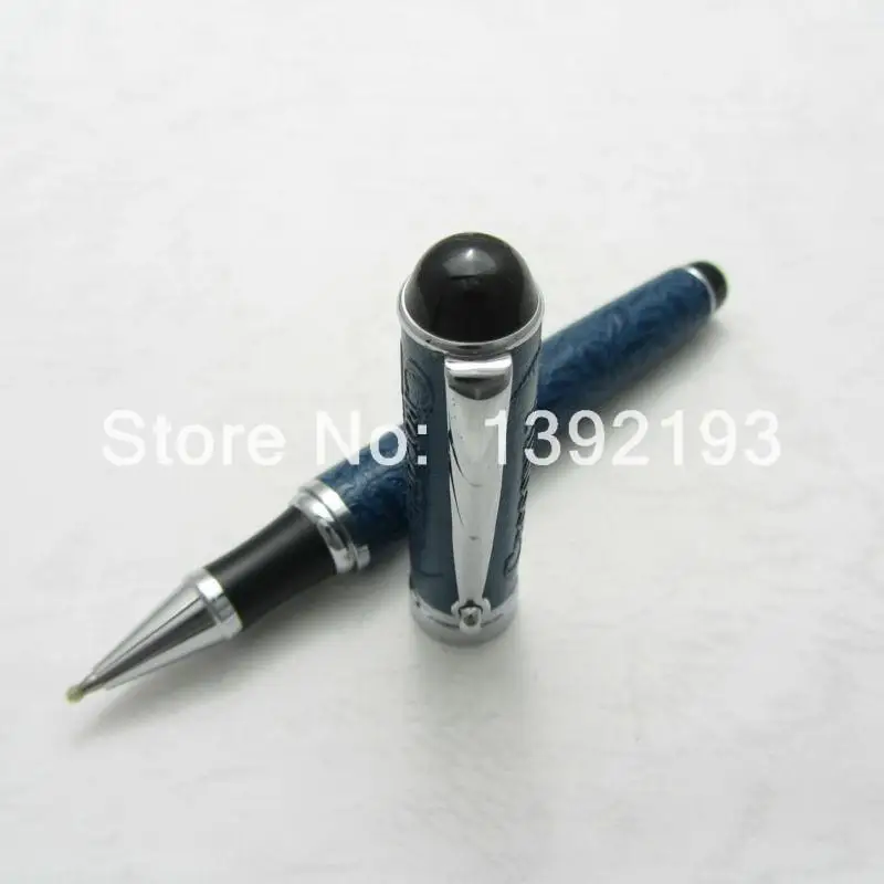 Крокодил синий шариковая ручка крокодил печатный рисунок кожа ствола G151|leather and