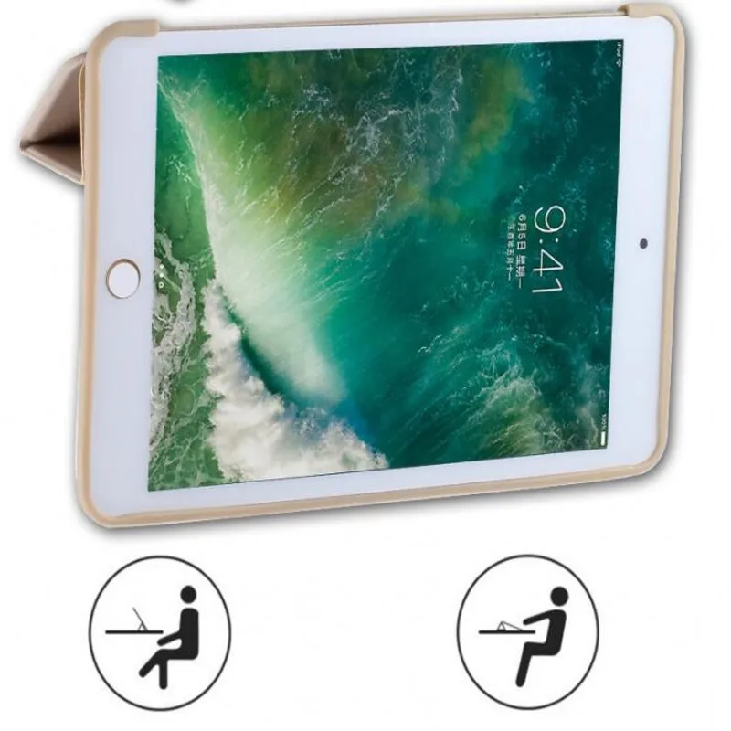 Для iPad Air 2 1 Case 2018 9 7 Funda силиконовый мягкий чехол 2017 PU кожаный смарт-чехол для 6th