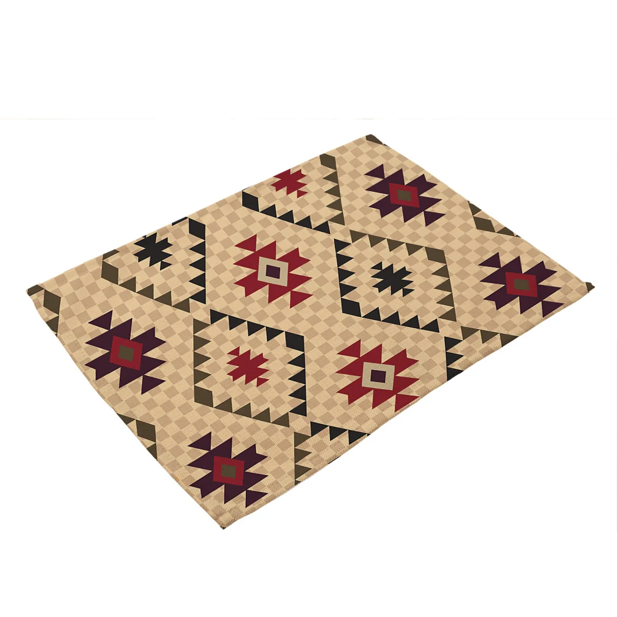 Geometric Art Patterns Pattern Placemats for Kitchen Table Cotton Linen Mats Dining Western Food Mat | Дом и сад
