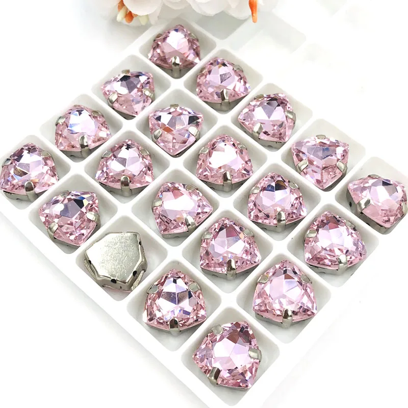 Бесплатная доставка ярко розовый стеклянный Стразы 12 мм высокого качества