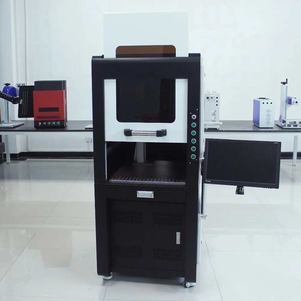 Высокая устойчивая волоконная лазерная гравировальная машина шкаф Лазерная