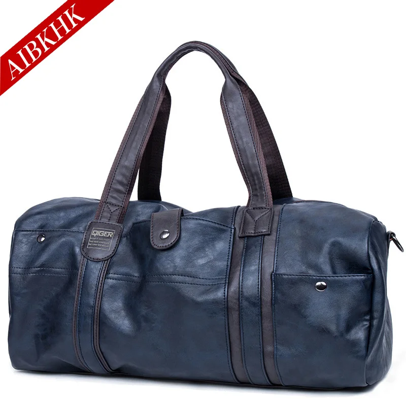 Дорожные Сумки из искусственной кожи для мужчин вместительные портативные