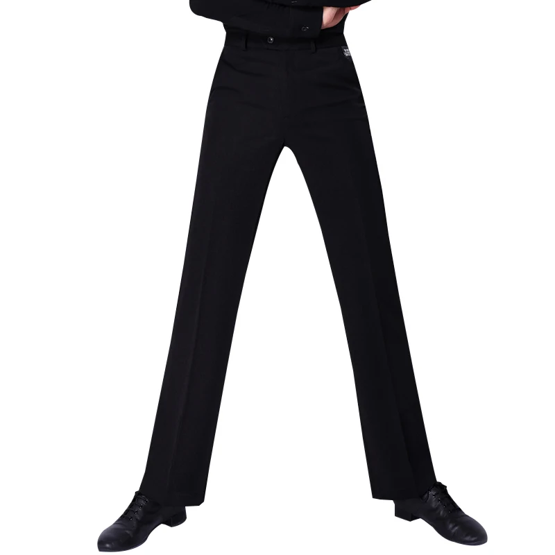48 см черные брюки-карандаш для Для мужчин Сальса платье Танго Чача Румба Профессиональный Для мужчин латинские костюмы бальные танцы Брюки для танцев BL1316