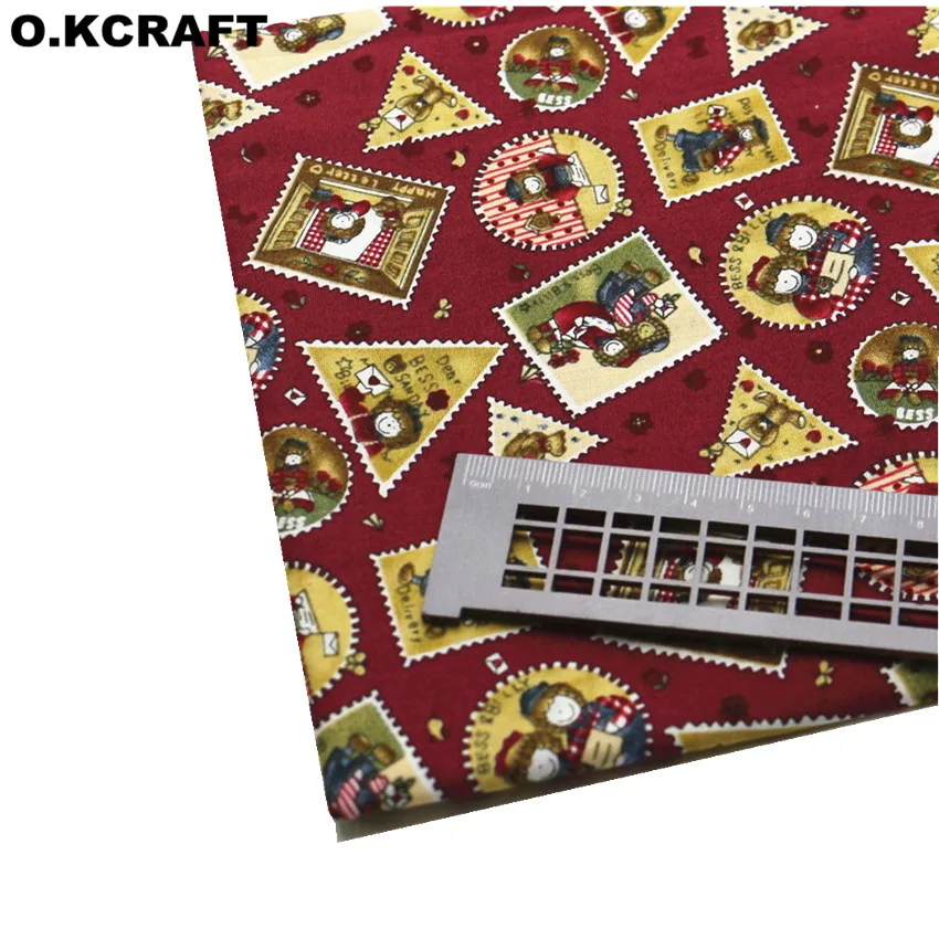 3 шт./лот хлопковая ткань поплин для лоскутного шитья печать в красный горошек