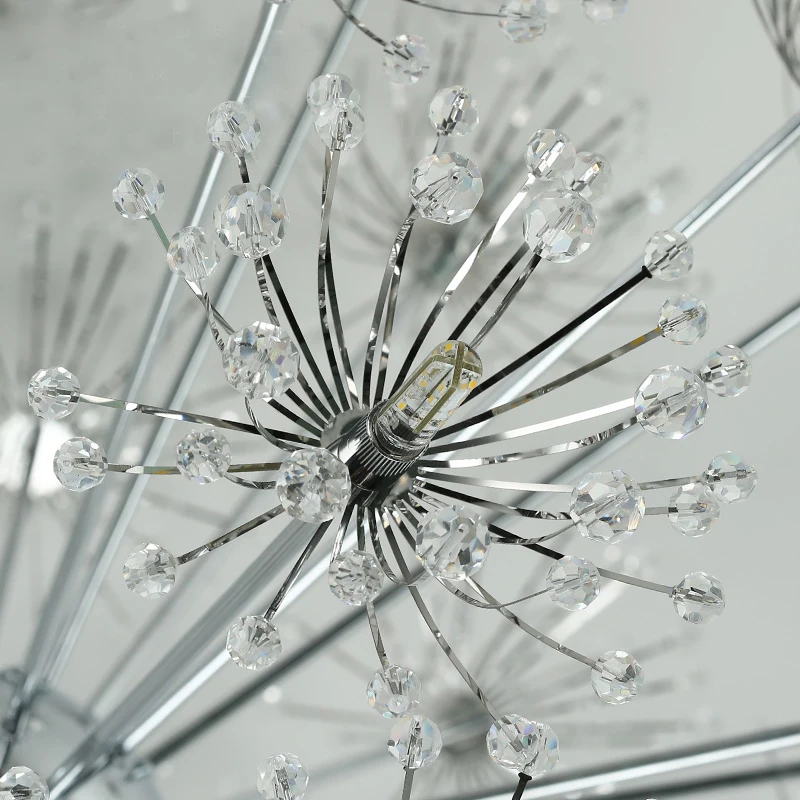 Youlaike Modern Crystal Chandelier Dandelion Design Home Light Fixtures Hanging Chandeliers Lighting | Лампы и освещение