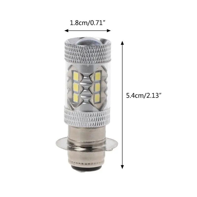 1 шт. PX15D H6 80 Вт 6500K 16 светодиодных белых противотумансветильник фар Лампа для