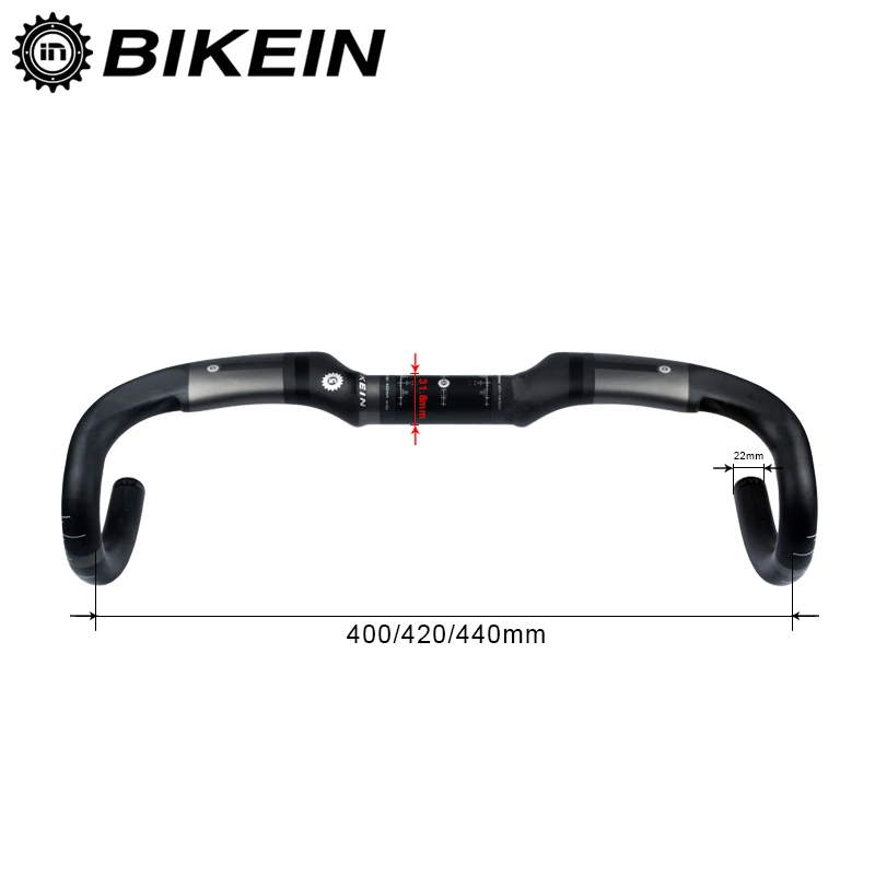 BIKEIN-супер светильник, полностью UD углеродный руль для шоссейного велосипеда+ профессиональный стержень 10 градусов, запчасти для велосипедного велосипеда, изогнутый руль, матовый 360 г