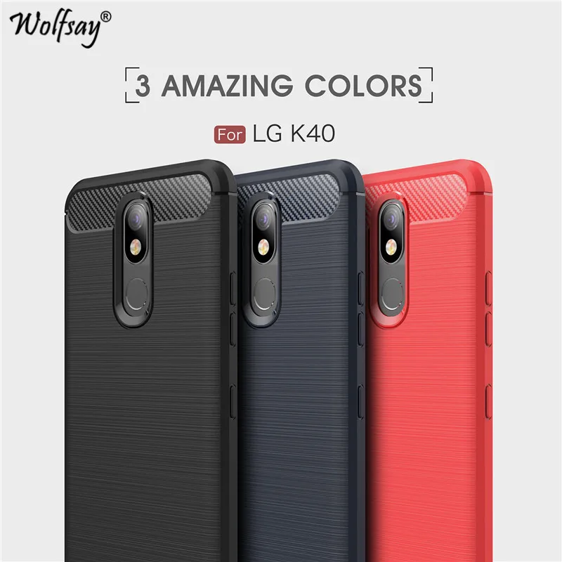 Чехол для LG K40 «Роскошный ударопрочный каркасный мягкий резиновый задний крышечный чехол в стиле щетки K12 Plus K12 + K 40».