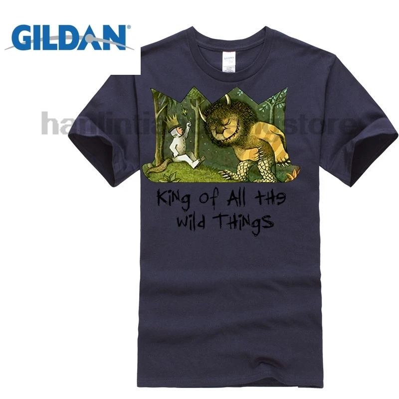 GILDAN Retro 1963 Where The Wild Things Are T Shirt Funny Clothing Casual Short Sleeve Shirts Print Men Brand | Мужская одежда