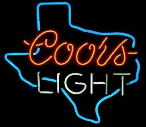 Изготовленный На Заказ Coors светильник Техас Стекло неоновый вывеска пивной