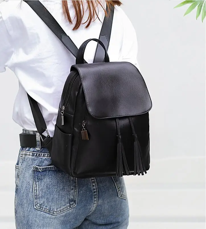 Модный женский рюкзак Chuwanglin однотонные кожаные рюкзаки простой bolsa feminina