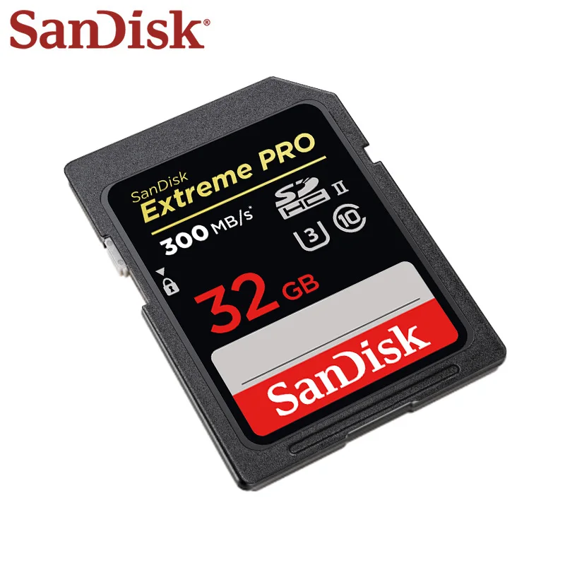SanDisk Memory Card Extreme Pro SDHC/SDXC SD UP 300MB/s 64GB 128GB U3 V30 UHS-II cartao de memoria Flash for Camera | Компьютеры и