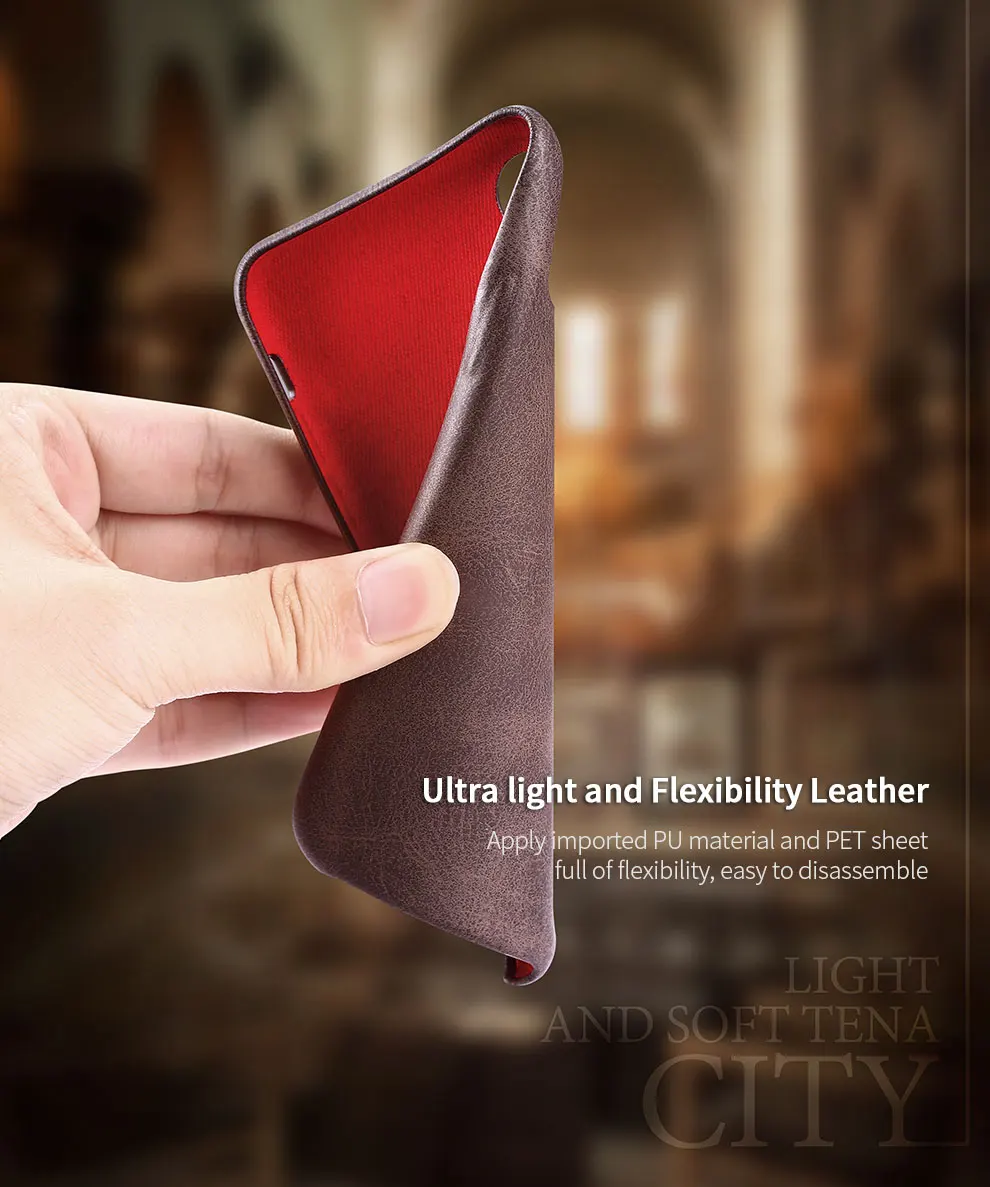 X-Level Retro Vintage Leather Case For iPhone X Ultra thin Protective Back Cover Capa for 8 Plus | Мобильные телефоны и