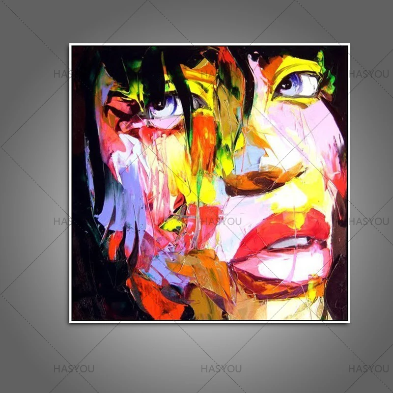 Современное украшение для дома настенная живопись ручная роспись красочное