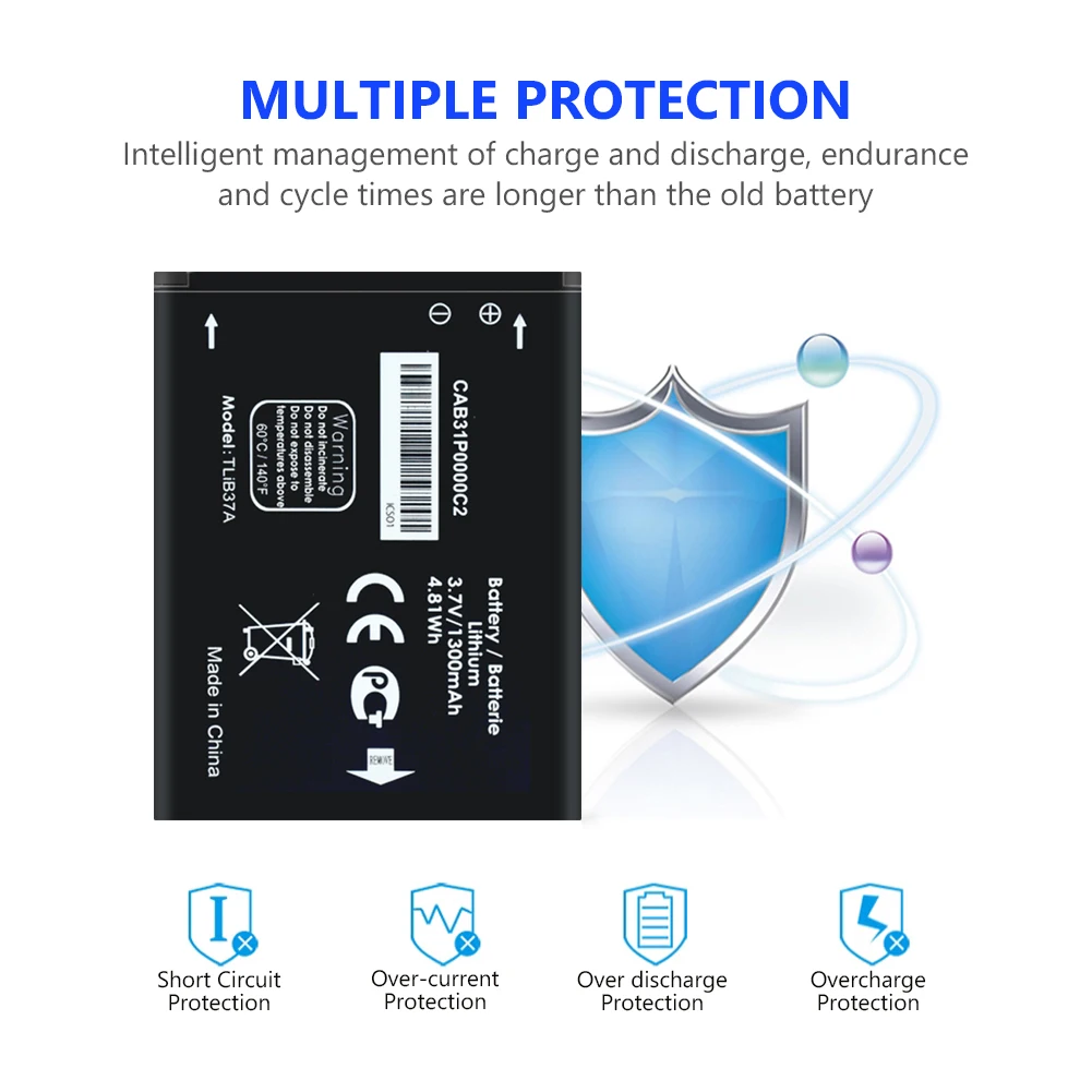 Литий полимерный аккумулятор CAB31P0000C2 3 7 в 1300 мАч для Alcatel One Touch M Pop OT 5020 Tli014A1