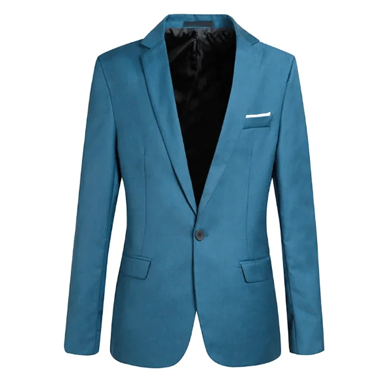 Разноцветный Для мужчин Slim Fit Блейзер Повседневное офисные красавцы куртка