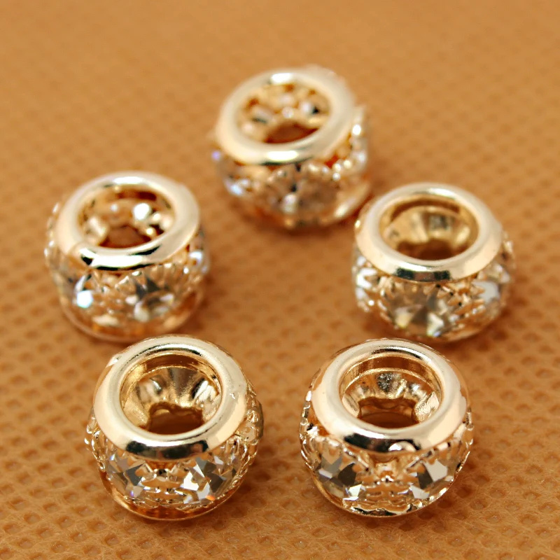 Бусины из горного хрусталя апертура 7*10 мм цвет розовое золото приблизительно 2