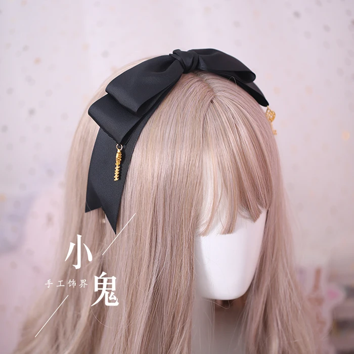 Hair band 3 Готическая Лолита diablo серия make dead LO niang KC Лолита кружева обруч для волос проверка украшения головной убор шпилька - Цвет: Hair band 3