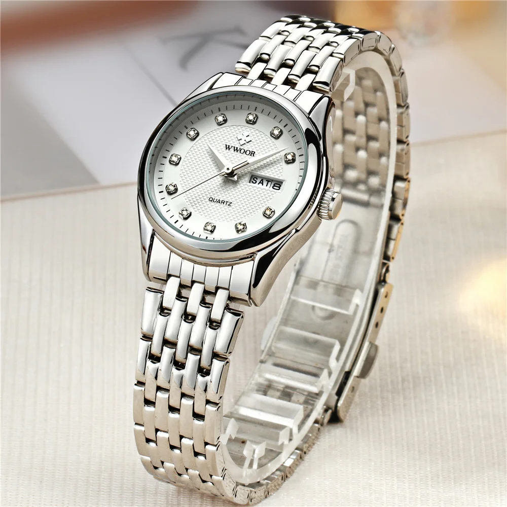 WWOOR женские часы брендовые Роскошные водонепроницаемые спортивные браслет