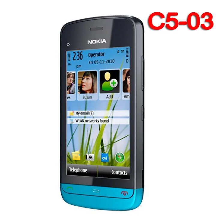 Оригинальный Nokia C5 03 мобильный телефон 3G Wifi GPS 5 Мп разблокированный смартфон|original
