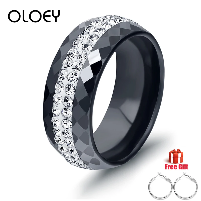 OLOEY кольцо Bague кольца для женщин новое издание керамическое черное белое