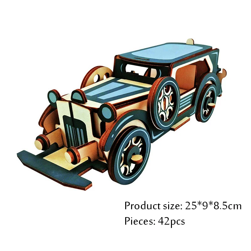 3D DIY деревянный автомобиль грузовик игра головоломка для детей натуральный цвет