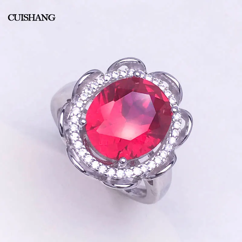 CSJ новые дизайнерские красные рубиновые кольца из стерлингового серебра 925 пробы