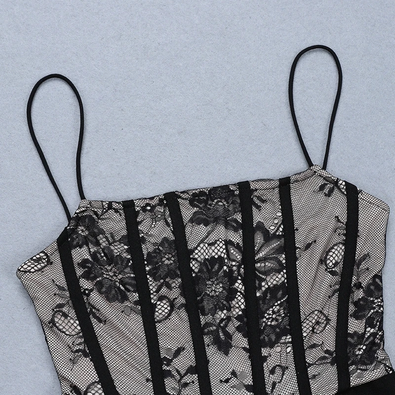 Женский комбинезон с квадратным вырезом INDRESSME без рукавов открытой спиной