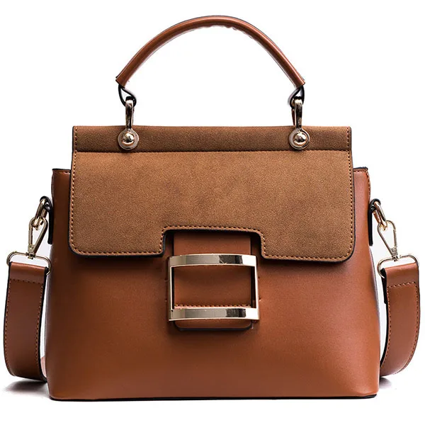 Brown Cross Body Bag ValenKuci сумки через плечо для женщин Высококачественная кожаная сумка через плечо винтажная сумка-мессенджер женские ручные сумки bolsa feminina - Цвет: Brown Cross Body Bag