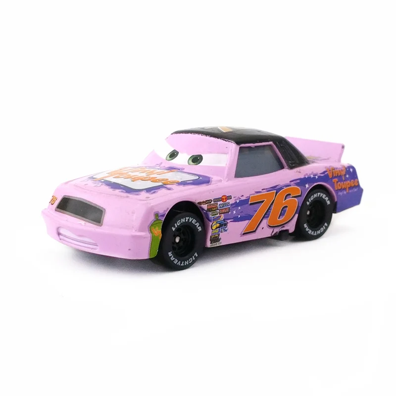Disney «Тачки» Racer King цыпленок Хикс Lightning McQueen № 84 Металлический Игрушечный Автомобиль 1:55 на день рождения, рождественский подарок, Фирменная Новинка - Цвет: No.76 Vinyl Toupee