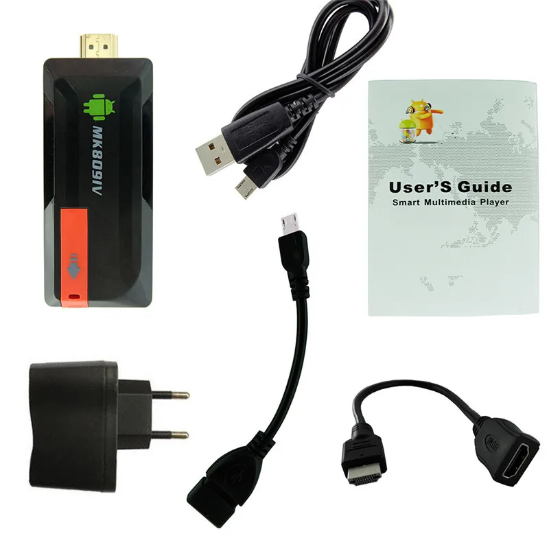 Мини OTG ПК Android ТВ приемник ключа MK809IV 1080 P RK3229 1 г/2 г Оперативная память + 8