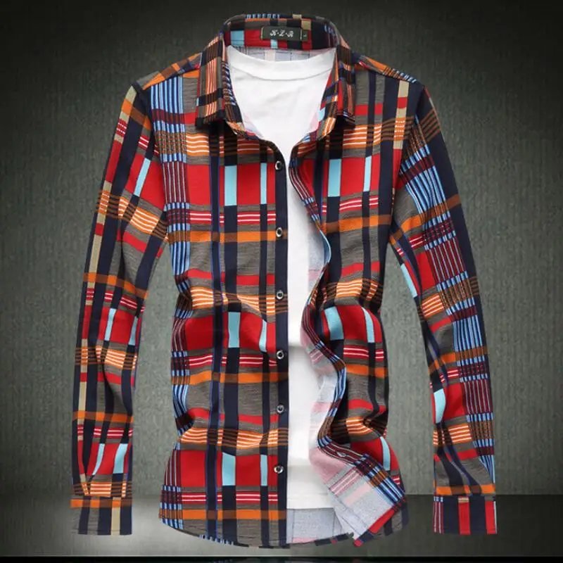 Мужская модная рубашка Camisa Masculina плюс размер M 7XL западные рубашки мужские обычные