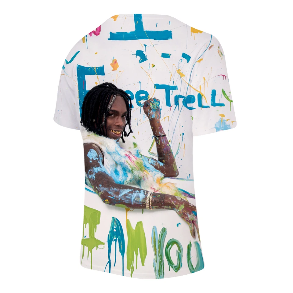 Лето г. YNW MELLY Мужская 3D футболка/для женщин Мода Harajuku Хип Хоп Уличная YNW MELLY 3D короткий рукав для мужчин футболка