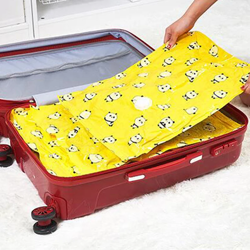 1PCS 100x80cm Creative Vacuum Compression Bag Home Daily Necessities Clothes Quilt Pillow Blanket Storage Bag Travel Sorting Bag