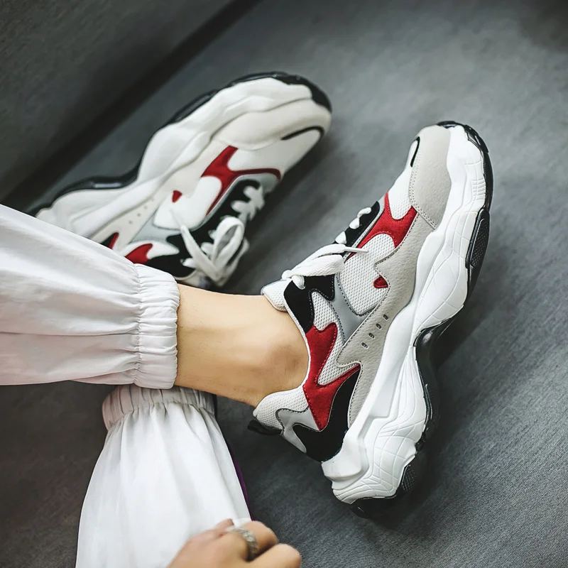 Новинка 2019 года кроссовки из натуральной кожи для мужчин и женщин Дизайнерская