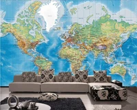 beibehang personalized fashion high quality wallpaper 3d satellite shooting world map background papel de parede 3d wallpaper