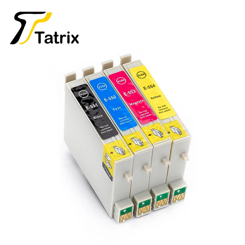 

4 Color T0551 T0552 T0553 T0554 Ink cartridge T551 For Epson Stylus Photo Inkjet Cartridges RX420 RX425 RX520 R240 R245 Printer