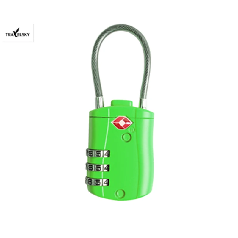 TSA таможенный замок для багажа металлический корпус Копер с трехслойным паролем