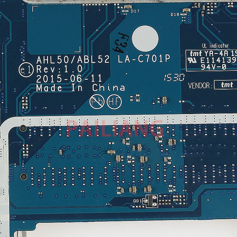 PAILIANG Laptop motherboard for HP Pavilion15-AC 15T-AC PC Mainboard I3-5010U 816811-501 AHL50/ABL52 LA-C701P full tesed DDR3 | Компьютеры