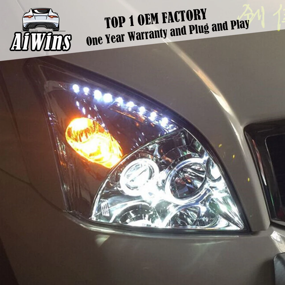 2 шт. Автомобильная фара для Toyota Prado LC200 фары 2004 2009 O ангельские глазки точечные
