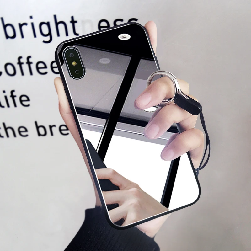 Mirror Glass Phone Case For Samsung galaxy J4 J6 S8 S9 S10 Plus J8 2018 J5 J7 Prime A5 A7 2017 Makeup Self-timer TPU Back Cover |